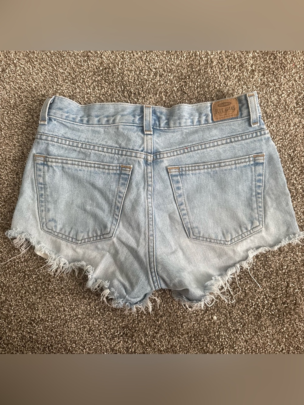 Old Navy Light Wash Frayed Denim Shorts